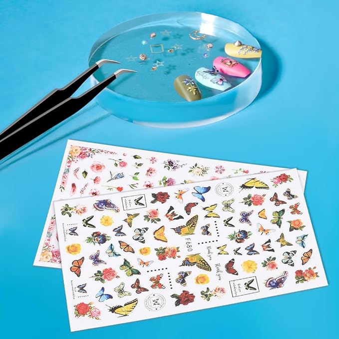 720PCS Coffin Press On Nails, TsMADDTs 24 Colors Acrylic Medium Short Ballerina False Nails Tips with Glue, File, Tabs, Stickers and Tweezer for Art DIY