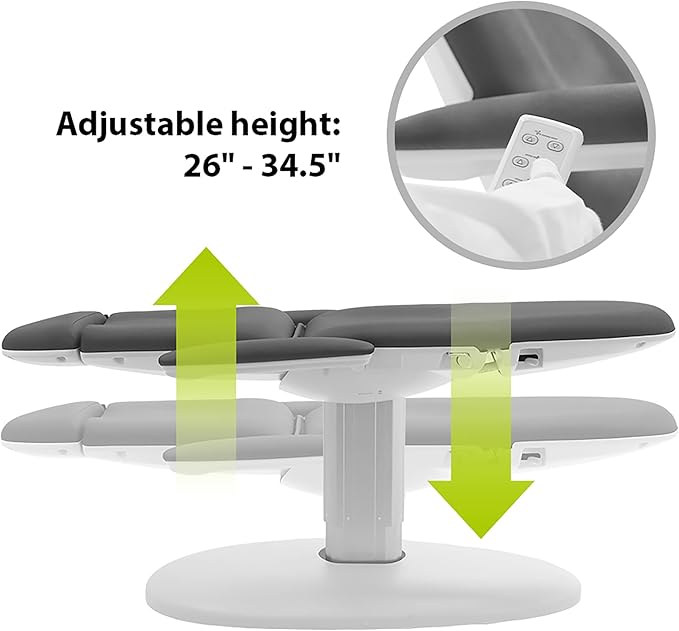 SKINACT Venus Electric Medical Spa Treatment Table/Chair with Free Hand Remote Control (Gray)