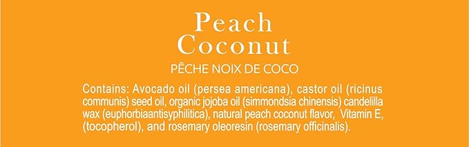 Peach Coconut Lip Balm Collection, Vegan Lips,