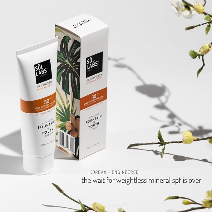 Korean Sunscreen for Face SPF 30 | Zinc Oxide Sunscreen, No White Caste Reef Safe Sunscreen with Korean Mineral Sunscreen Face & Body | Hydrating Sunscreen Korean Skin Care Moisturizer Unscented