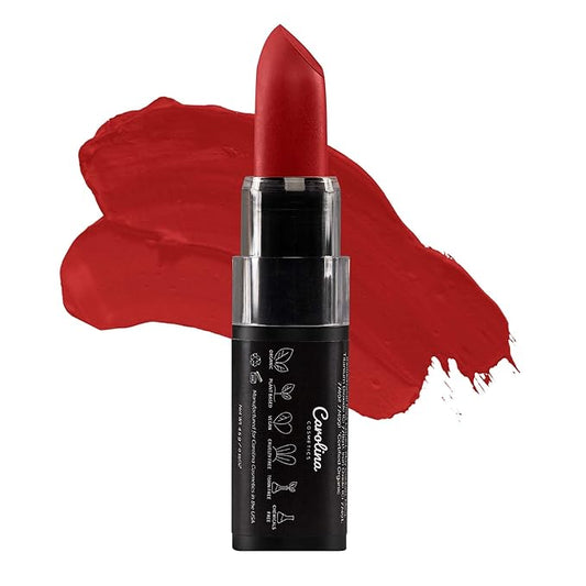 Carolina COSMETICS - Plant-Based Moisturizing Lipstick - The Power of Red Shade 0.15oz- Hydrating with Cocoa Oil, Gluten-Free, Vegan, Non-GMO, Paraben-Free - Lightweight Cream Texture