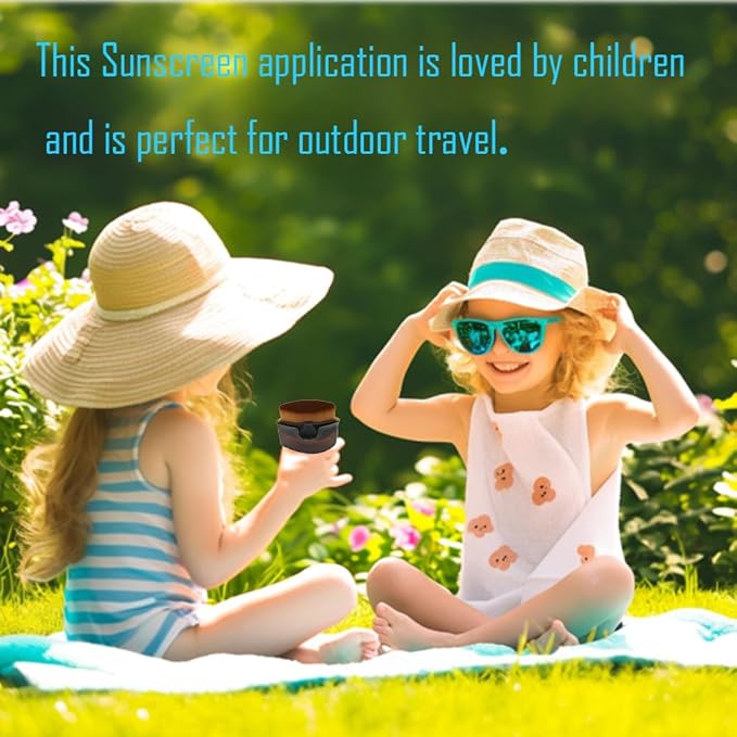 Sunscreen Applicator for Kids,2pcs Sunblock Buddy Brush Set, Toddler Beach Essentials, Covered Sun Lotion Applicator Sun Cream Brush