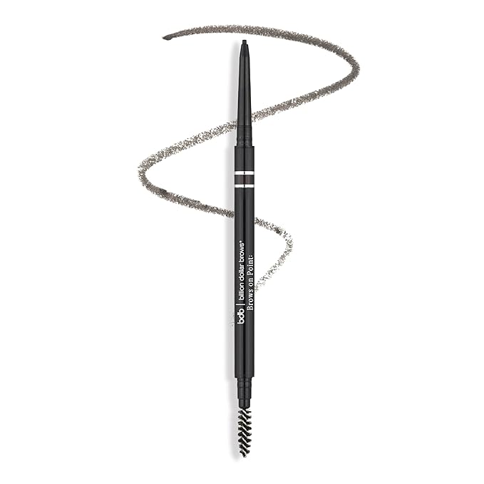 bdb Brows on Point Micro Brow Pencil - Precision Tip & Spoolie, Waterproof, Define Shape & Fill Brows, Black Raven