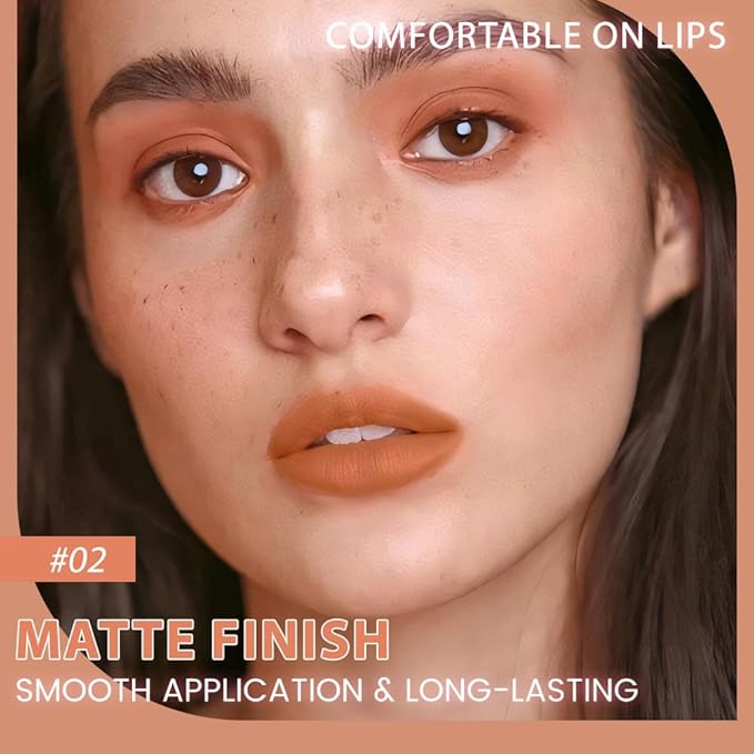 evpct 1Pcs Burnt Orange Matte Long Lasting Lip Liner Pencils Makeup for Shaping & Sculpting Lips, No Transfer Long Wear Waterproof Pigmented Lip Liner lipliners Crayon Lipstick Pencil with Sharpener 2