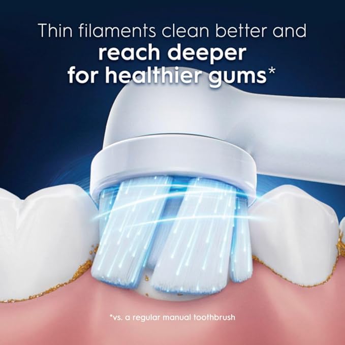 Oral-B iO Series Gentle Care Electric Toothbrush Replacement Brush Heads for an Oral-B Electric Toothbrush, 4 Count, White