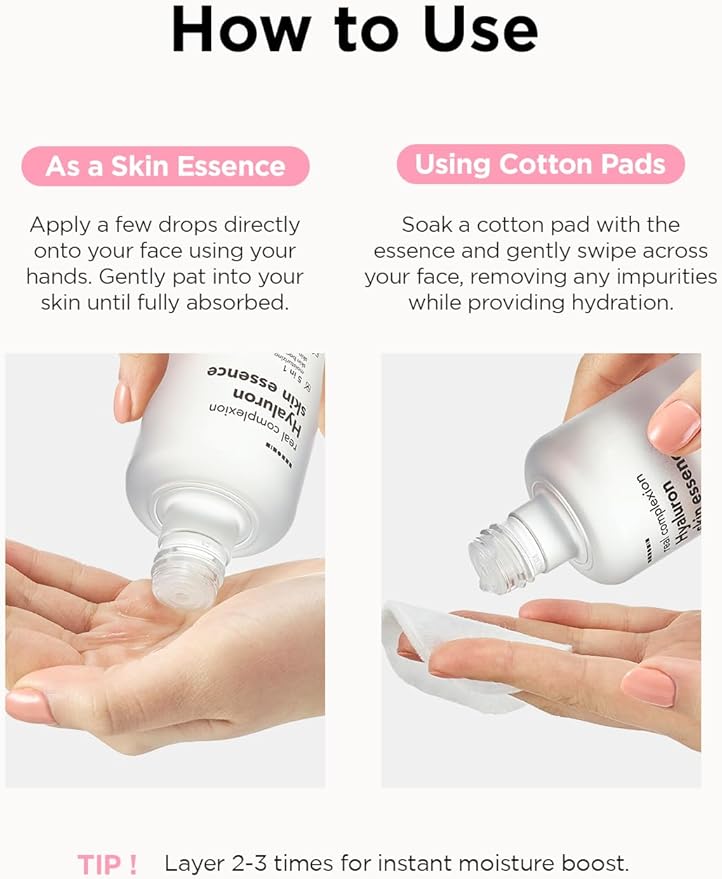 Hanskin Hyaluron Skin Essence, Hydrating Facial Astringent Toner for Dry, Dull, Sensitive Skin - Hyaluronic Acid Collagen Moisturizing Purifying Paraben-Free Korean Skincare [5.07 fl. oz.]