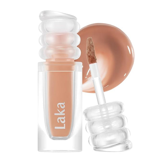 Laka Maxi Glayer Tint 3.8g/0.13oz., Glass Layer of Gloss, Ultra Glow & Vivid Layerable Pigments, High Shine Lip Oil, K-Beauty (#605 Skin)