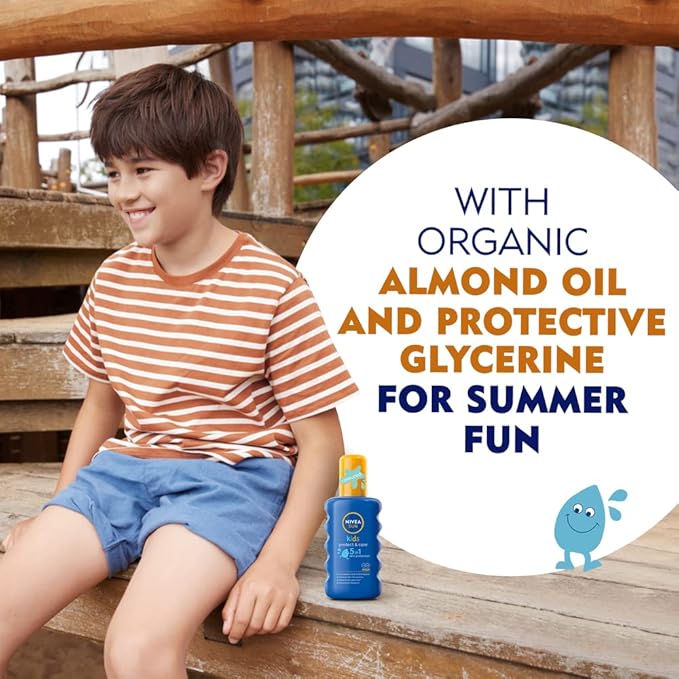 Nivea Sun Children's Sun Spray SPF30 Long Lasting Water Resistant Coloured Spray 200ml