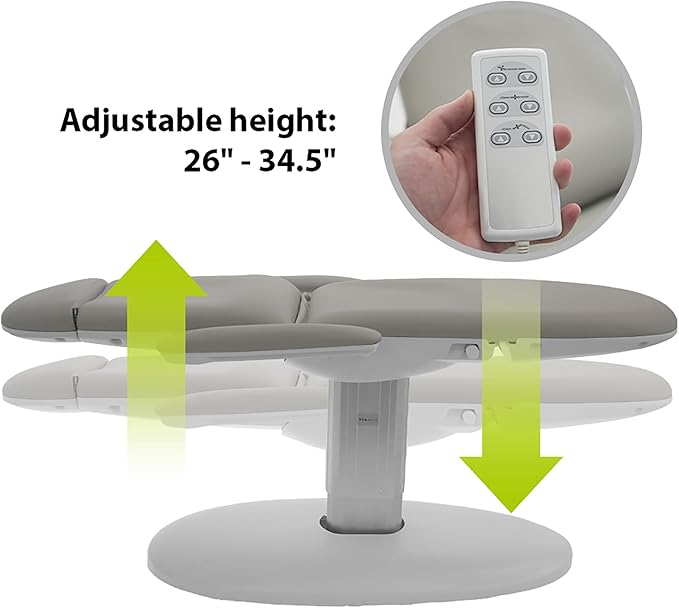 SKINACT Venus Electric Medical Spa Treatment Table/Chair with Free Wired Hand Remote Control(Taupe)