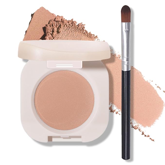 Single Eyeshadow Nude Eyeshadow Primers,Matte Ultra Fine Lightweight Powder Multiuse Blendable Makeup Eyeshadow for Women Girls,High Pigment Daily Warm Tone Eyes Makeup (04 Autumn Apricot)