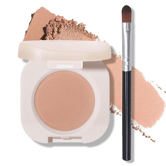 Single Eyeshadow Nude Eyeshadow Primers,Matte Ultra Fine Lightweight Powder Multiuse Blendable Makeup Eyeshadow for Women Girls,High Pigment Daily Warm Tone Eyes Makeup (04 Autumn Apricot)