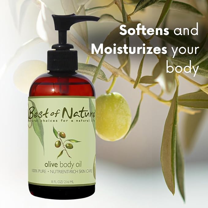 Best of Nature 100% Pure Olive Massage & Body Oil – Cold Pressed, Natural & Unscented Moisturizer for Skin, Hair & Bath, 5 Gallon Pail (640 fl oz)