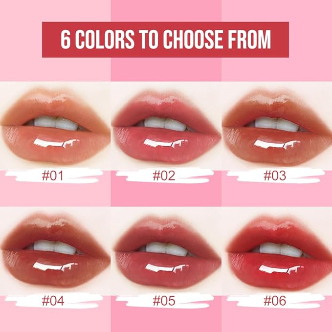 Dual-Ended Lip Stain & Lip Oil – 2-in-1 Matte Color and Hydrating Gloss, Long-Lasting Non-Sticky Lip Tint, Nourishing Moisture & Glassy Shine for Day-to-Night Looks 01#