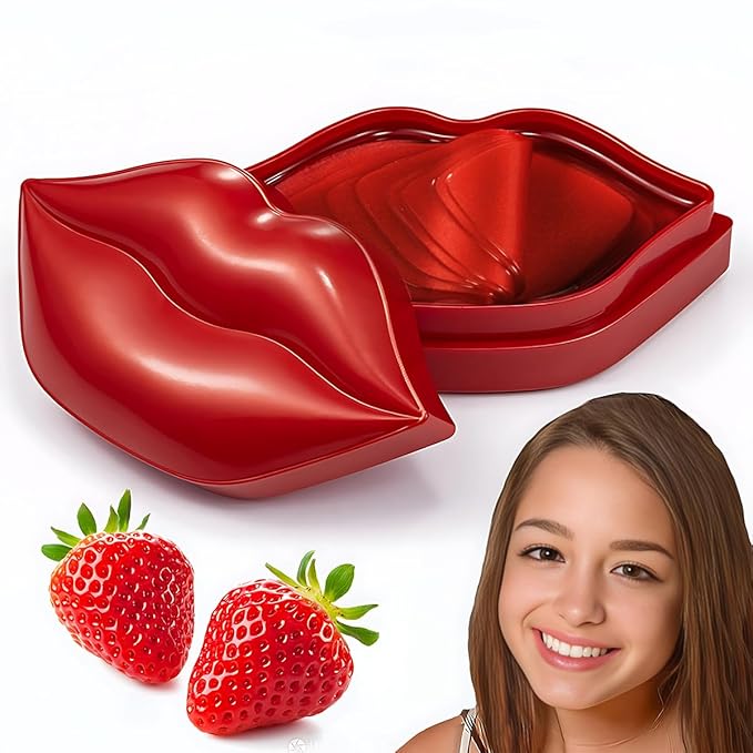 20PCS Collagen Lip Masks,Lip Care Lip Pads Great for Moisturizing,Nourishing & Firms Lip,Lip Sleeping Mask for Plumping Your Lips. (YUEHAO Lip Mask Red)