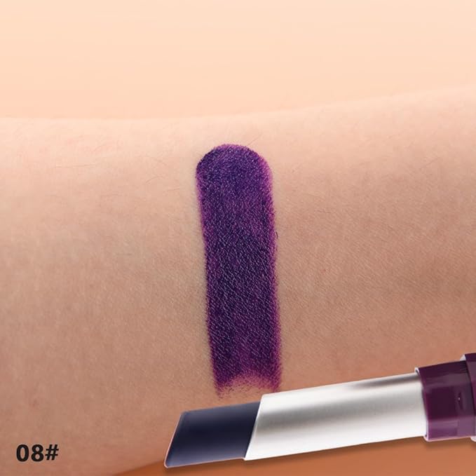 Dark Orchid Purple Matte Lipstick - Pigmented Lip Crayon & Face Paint Stick for Women Everyday Halloween Birthday Party Wear, Younger-Looking Lip Makeup, Labial con color para uso diario 08