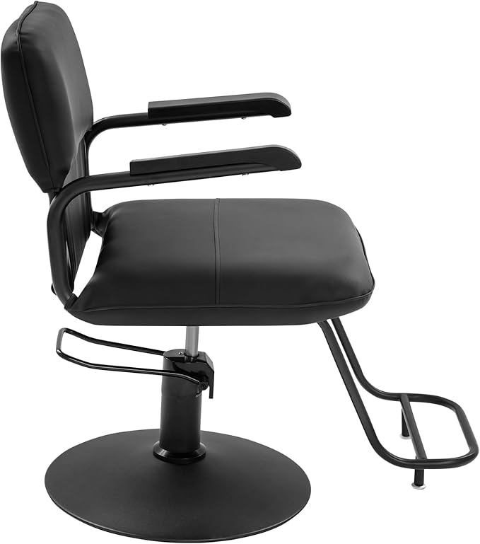 Barber Salon Chair for Hair Stylist,Hair Chair for Barbershop Home Height Adjustable & 360° Swivel Styling Salon Chairs Spa Beauty Salon Equipment, 550Lbs Capacity (Black)