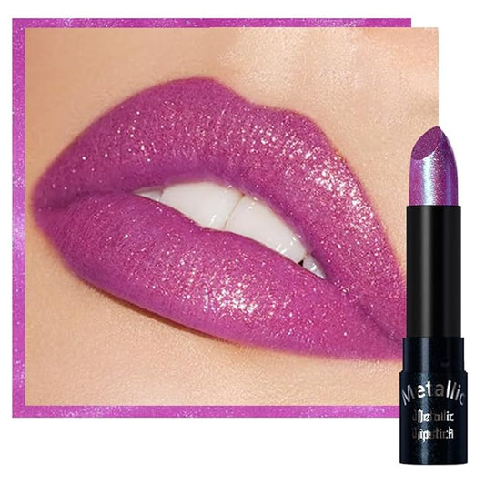 Kaely Glitter Metallic Lipstick, Shimmer Metallic Lipsticks for Women, High Pigmented Lip Gloss Long Lasting Waterproof Smudge Proof 24 Hour, Halloween Makeup, Vegan & Cruelty-Free, 07