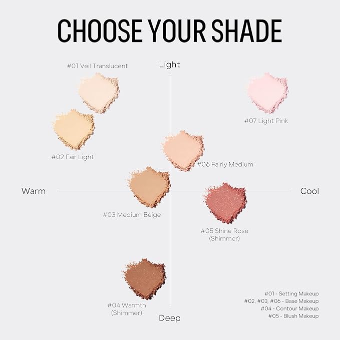 Mineral Powder Foundation, SPF 35 Natural Glow Base Foundation, Skin-improving Buildable Coverage Lightweight and Oil Control Makeup Sunscreen Powder-Medium Beige, 0.28oz