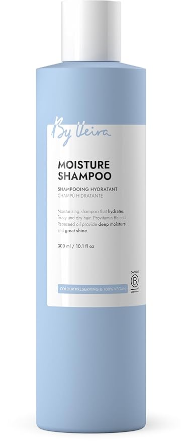 Moisture Shampoo 10.1 Fl Oz, For Frizzy/Dry Hair, Provitamin B5 & Rapeseed oil for Moisturising & Great Shine, Colour preserving, 100% vegan & Sulphate/Silicone free