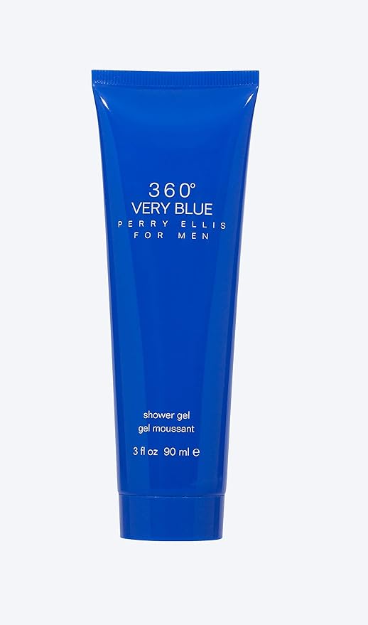 Perry Ellis 360 Very Blue for Men - 3 Pc Gift Set 3.4oz EDT Spray, 0.25oz EDT Spray, 3oz Shower Gel