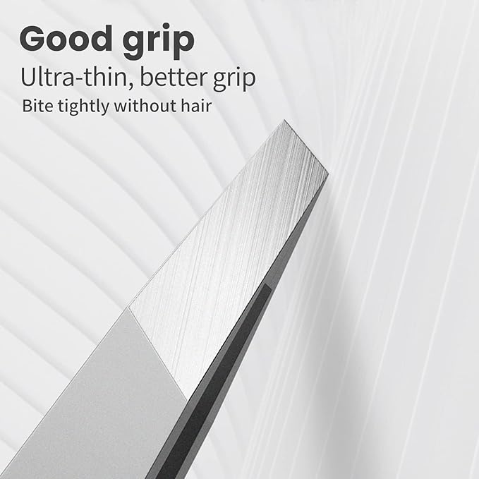 Eyebrow Hair Removal Tweezers, Slant Tweezer Handmade Professional Eyebrow Facial & Hair Remover Better closure Stainless Steel