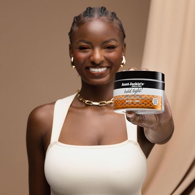 Aunt Jackie's Award-Winning Braid + Twist Collection Hold Tight Braid & Twist Gel with Extra Firm Hold, 7.5oz