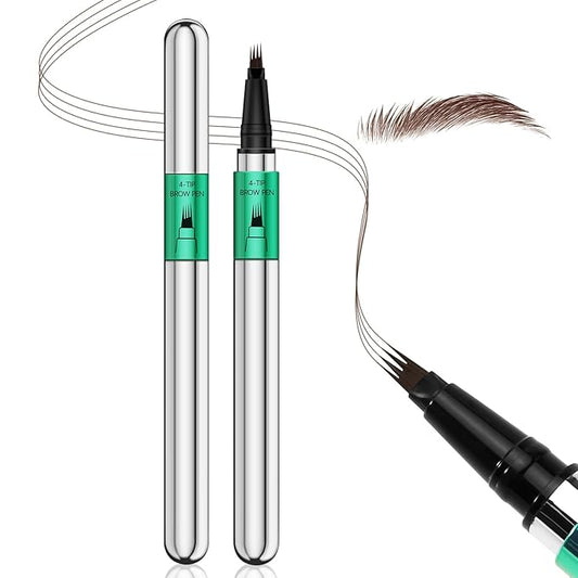 Microblading Eyebrow Pen，Waterproof Brow Pen Micro 4 Point,Eyebrow Makeup Pencil for Women to Effortlessly Create Hair Like Natural Brows，Long Lasting & Smudge-proof