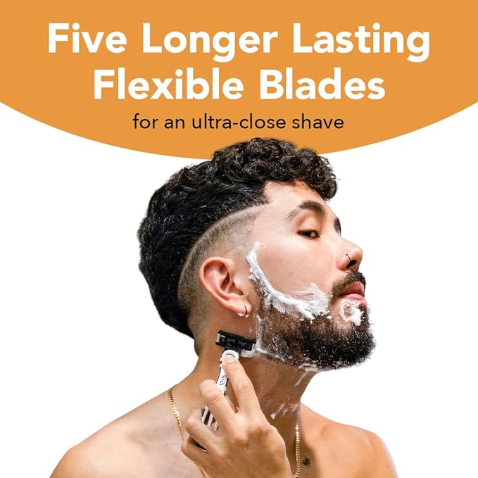 BIC Flex 5 Disposable Razors for Men, Sensitive Skin Razor For a Smooth, Comfortable and Close Shave, 4 Piece Razor Set