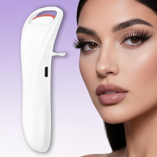 Heated Eyelash Curlers, Rechargeable Electric Eyelash Curler with Dual-Arc Design & 2 Adjustable Temperature - Safe Gentle Heated Lash Curler for Natural Curl Perfect Fit for Women BAI75