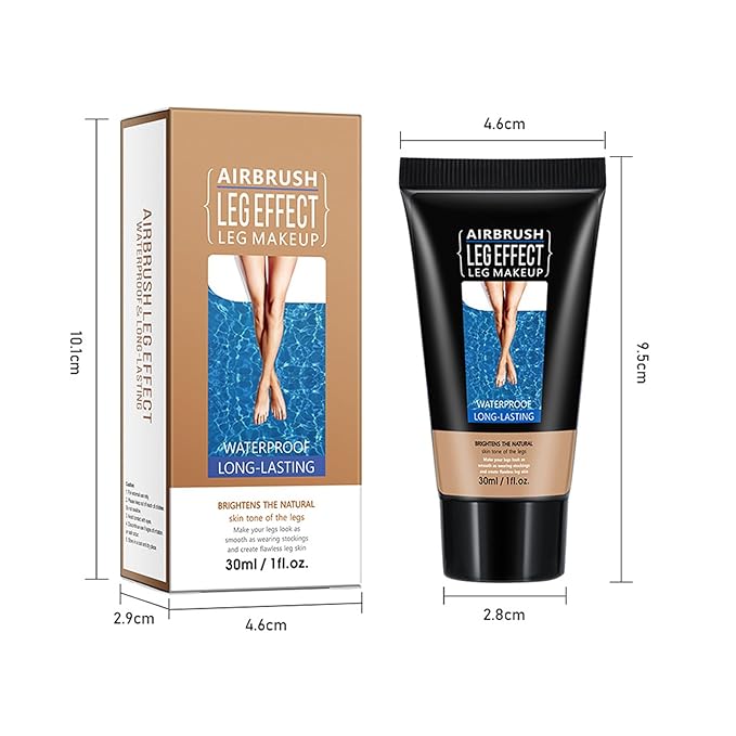 Leg Makeup Waterproof No Transfer, Leg Vein Cover up Makeup, Long-Lasting Body Concealer Makeup Lotion, Coverage for Vein, Scar, Tattoo for All Skin Tones (Fairest Glow)