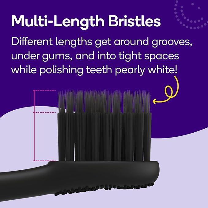 BURST Pro Sonic Electric Toothbrush Genuine Replacement Heads (Black/3 Pack) | Soft Bristles for Deep Clean, Stain & Plaque Removal