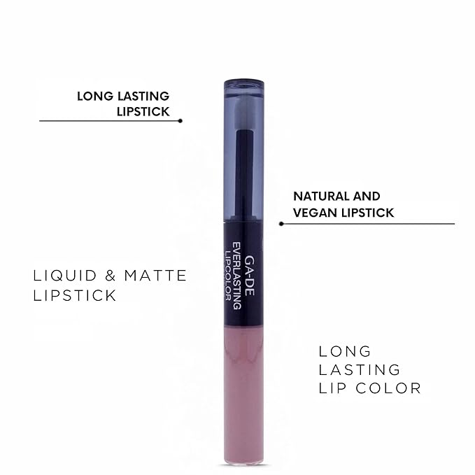 GA-DE Everlasting Lip Color, 81 - Full Coverage, Non-Oily, Moisturizing, Long Lasting Lipstick - Dries Quickly into Ultra-Thin Film - 0.28 oz
