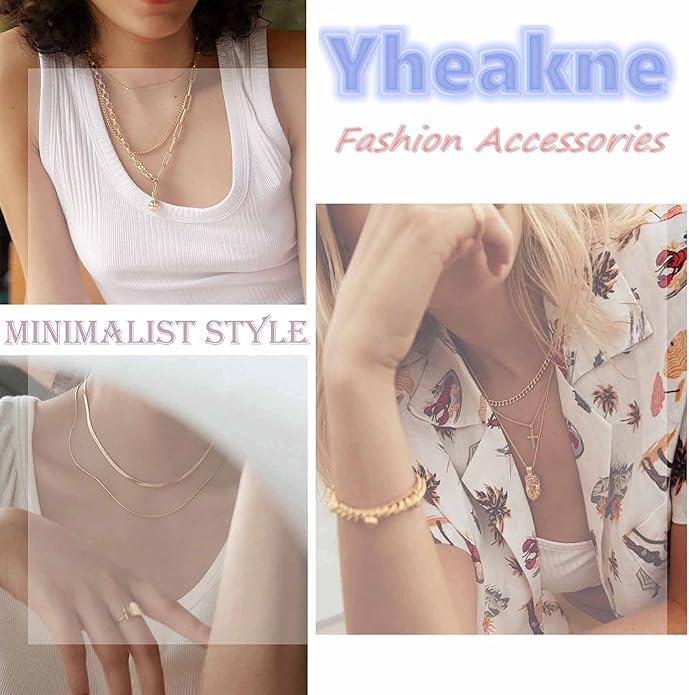 Boho Rhinestone Moon Necklace CZ Crescent Pendant Necklace Chain Minimalist Necklace Festival Jewelry for Women and Teen Girls