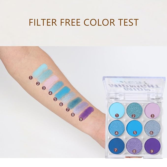 Mattew Eyeshadow Palette 9 Colors Cool Toned Matte