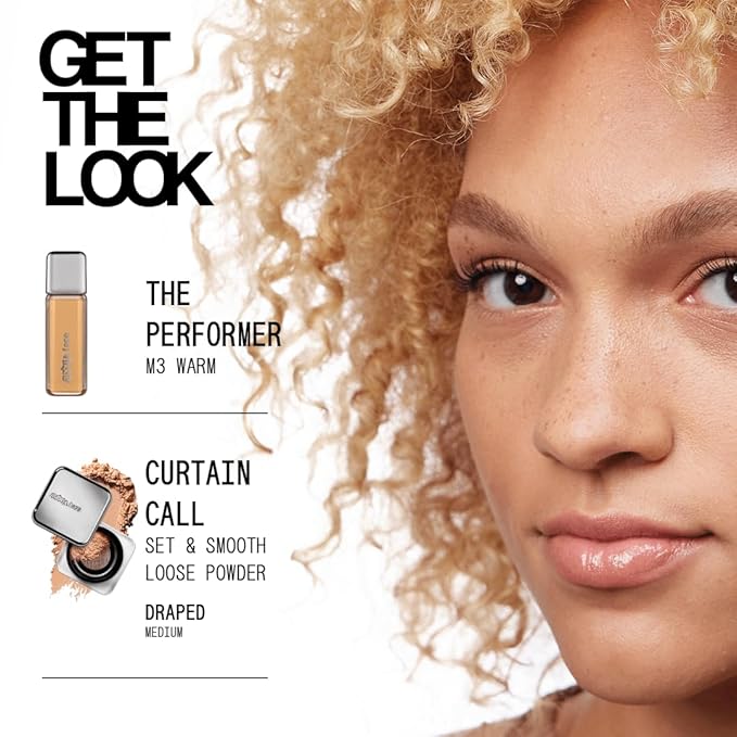 about-face THE PERFORMER Skin-Focused Foundation M3Warm – Medium Coverage, Long-Wear, Breathable & Buildable Base – Clean, Vegan, Hydrating Formula with Blue Agave & Chlorella – 1.08oz