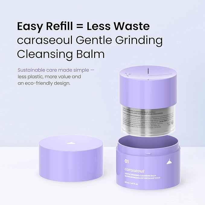 caraseoul Cleansing Balm Refill [50ml / 1.69 fl.oz], Korean Makeup Remover in Eco-Friendly Refill Container