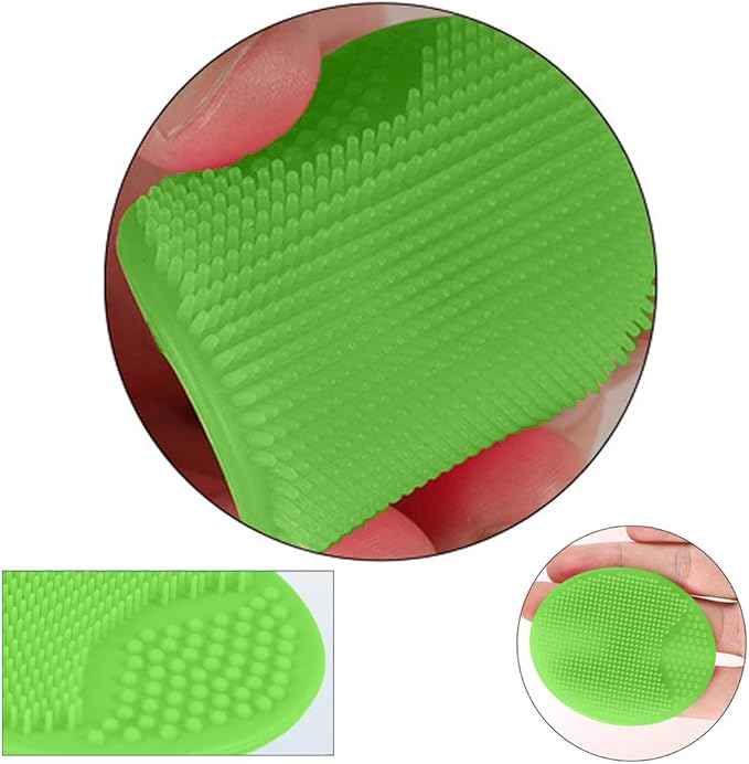 Face Scrubbers Exfoliating Facial Cleansing Brush-Soft Silicone Bristle-Remove Dead Skin Toxins-Improves Lymphatic Functions Exfoliates Stimulates Blood Circulation for Sensitive/Delicate/Dry Skin
