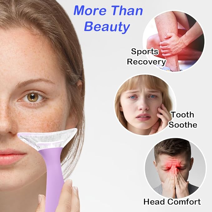 Ice Roller for Face - Reusable Silicone Ice Mold for Eye Depuffing, Wrinkle Appearance Reduction & Daily Cooling Skincare