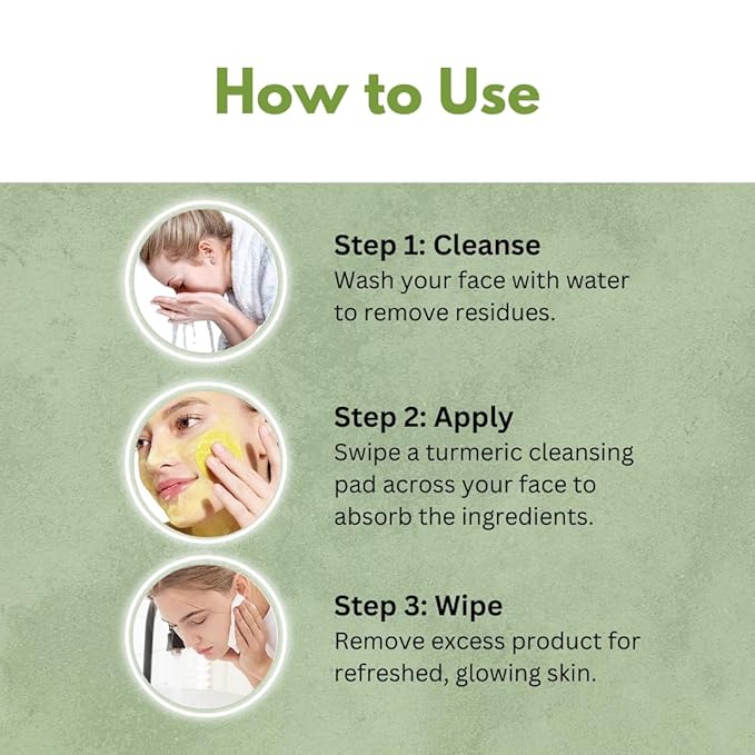 Turmeric kojic acid cleansing pads,