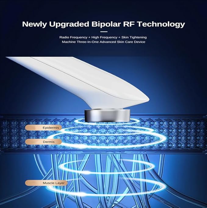 Skin Firming Facial Device, Double Effect 5-in-1Professional Home Beauty Device for Face, Neck, Arms, Abdomen, Legs, 2025 New Upgrade 5 Energy Levels - Salon Results (EP-300)