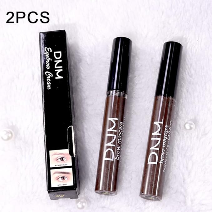 Kaely 2Pcs Eyebrow Gel Waterproof,Longwear Tinted Eye Brow Mascara,Eyebrow Color Makeup kit,maquillaje gel para cejas a prueba de agua,Long Lasting Eyebrows Vegan cosmetics,05 Brunette