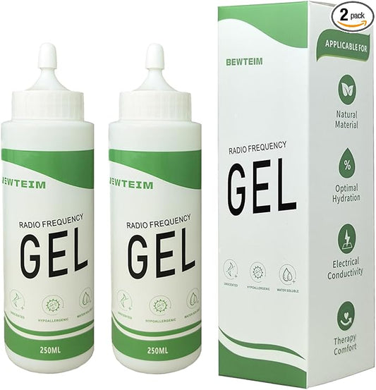 Hydrating Radio Frequency Gel, Facial Conductive Gel for Microcurent for Body Contouring & Skin Tightening Pack of 2