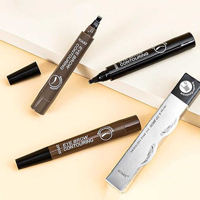 Eyebrow Ink Pencil by Brow Stylist -Micro 4 Point Brow Pen Lift & Snatch Eyebrow Pen Kits,Long-Lasting Waterproof Natural Eyebrow Hair (B-1Pc 05# Black)