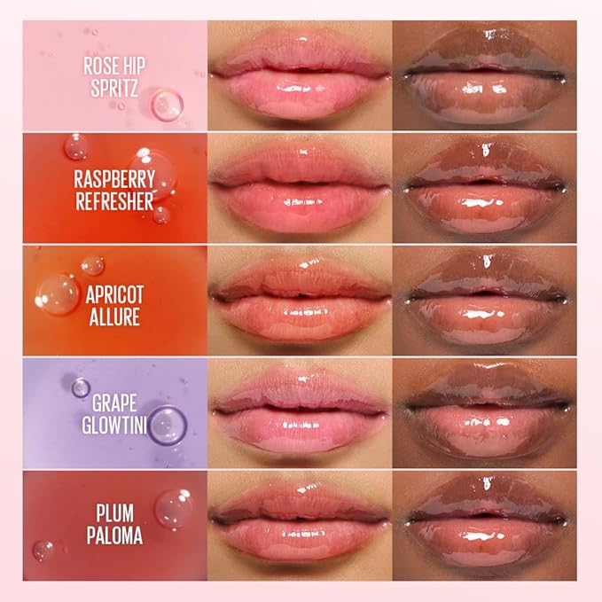 Kaja Lip Plumping - Juicy Glass 07 Fig Smoothie | Hydrating, Feel Plumped and Lightweight with Vitamin Tree Fruit Oil, Vegan, Cruelty-Free, Clear Tint Stain Shine Gloss Plumper, Long Lasting