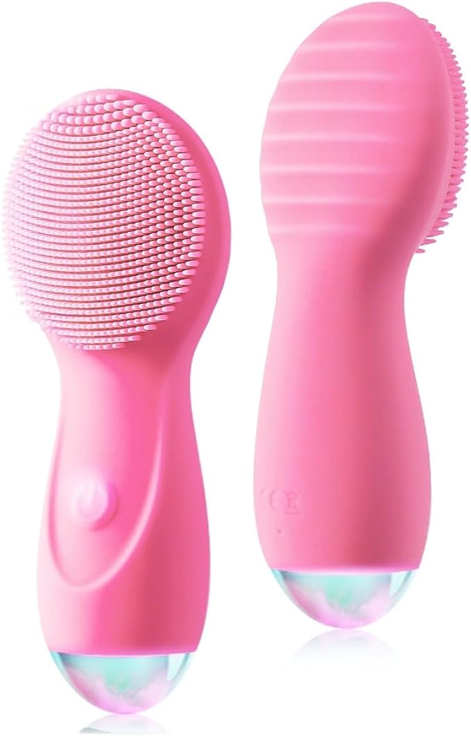 Facial Massager, Facial Cleansing Brush, Waterproof Rechargeable Portable Powerful Massage Cleaning ultrasonic face Washer, Facial Cleansing Tool, Suitable for Ladies Facial Exfoliation.