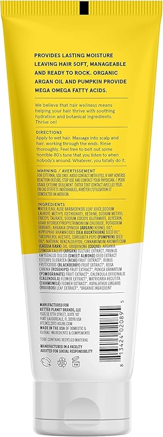 Acure Ultra Hydrating Shampoo – Deep Moisture & Nourishing Formula for Dry, Dehydrated Hair, Restores Hydration, Vegan, Sulfate & Paraben-Free, 8 Fl Oz