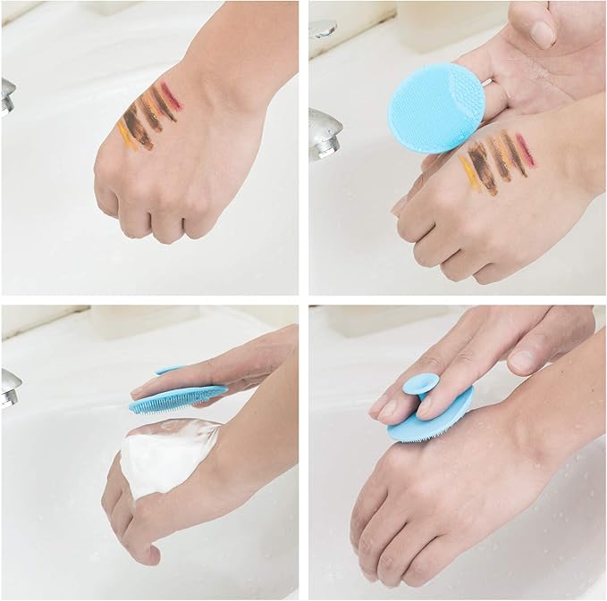 Face Scrubber,Soft Silicone Facial Cleansing Brush Pad Exfoliator Scrub Scrubby for Massage Pore Blackhead Removing Exfoliating-Unique Cool Fun Christmas Gift Present for Girl Sister Best Friend Women