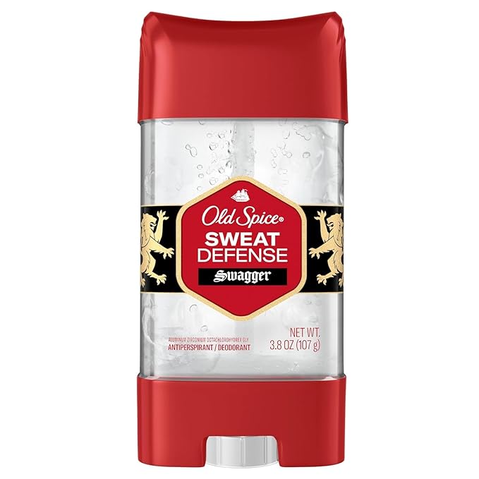 Old Spice Sweat Defense Antiperspirant Deodorant for Men, 24/7 Sweat & Odor Protection, Lasting Freshness, Clear Gel, Swagger Scent, 3.8 oz (Pack of 12)