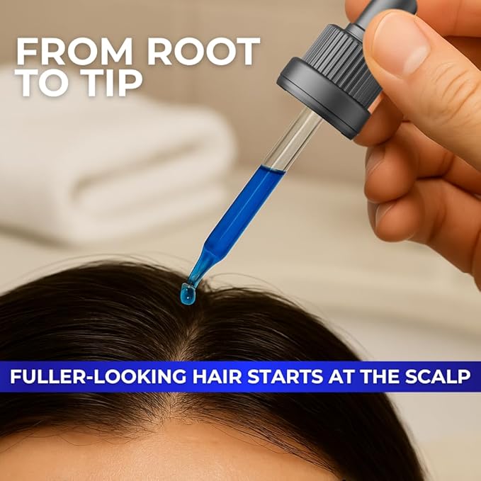 Skin Perfection GHK-CU Copper Peptides Serum for Face & Hair - Copper Peptide for Skin, Hair & Scalp - 1% Blue Liquid for Face, Neck, Body, and Scalp – Multi-Use Serum Booster with Dropper 0.5 fl oz