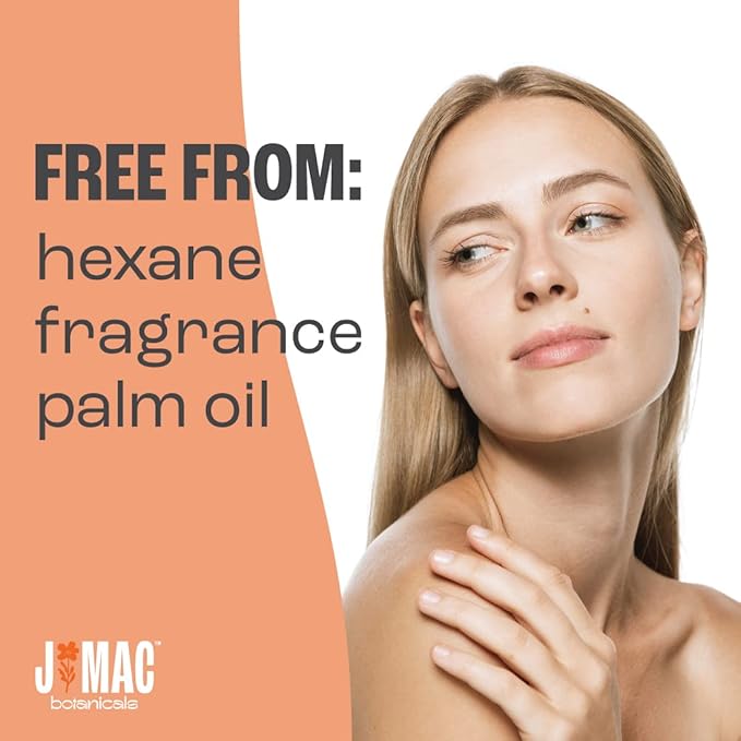 J MAC BOTANICALS Organic Fractionated Coconut Oil (4 oz Glass Bottle) Organic Carrier Oil and moisturizer